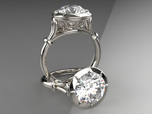 Emma's Art Nouveau Signature Solitaire Engagement Ring