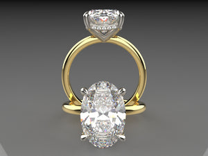 Master Bench Signature Solitaire with Draped Hidden Halo LG Diamonds