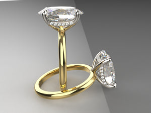 Master Bench Signature Solitaire with Draped Hidden Halo LG Diamonds