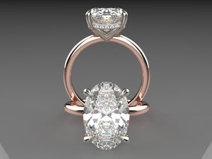 Master Bench Signature Solitaire with Draped Hidden Halo LG Diamonds