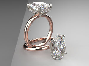 Master Bench Signature Solitaire with Draped Hidden Halo LG Diamonds