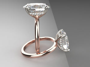 Master Bench Signature Solitaire with Draped Hidden Halo LG Diamonds