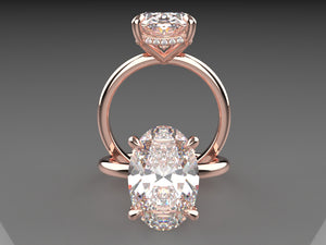 Master Bench Signature Solitaire with Draped Hidden Halo LG Diamonds