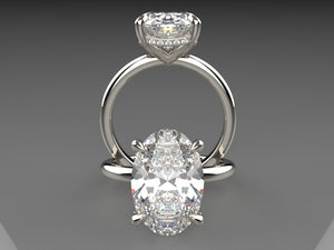 Master Bench Signature Solitaire with Draped Hidden Halo LG Diamonds