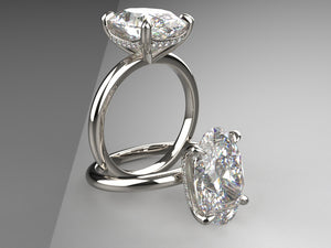 Master Bench Signature Solitaire with Draped Hidden Halo LG Diamonds