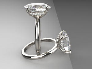 Master Bench Signature Solitaire with Draped Hidden Halo LG Diamonds