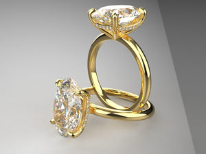 Master Bench Signature Solitaire with Draped Hidden Halo LG Diamonds