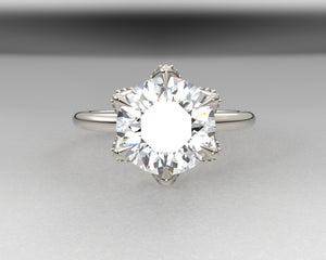 Jessica's Signature Weaved Diamond Prong Solitaire