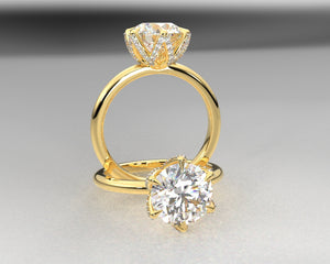 Jessica's Signature Weaved Diamond Prong Solitaire