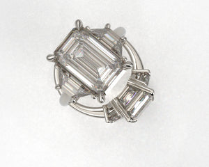 Signature Trapezoid 6.2 x 3.5mm Setting w Lab Grown Diamonds