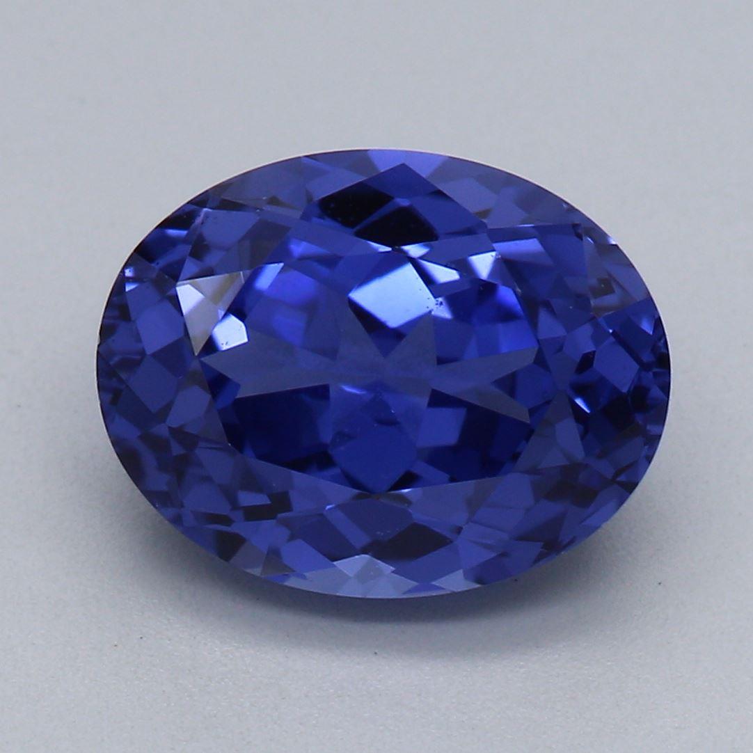 2.649ct Oval Lab Grown Sapphire – Distinctive Gem Inc.